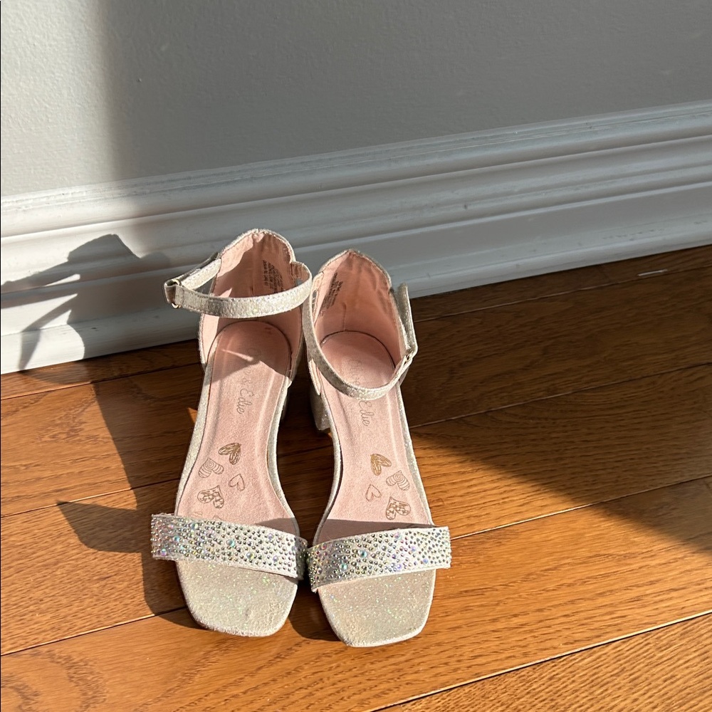 Glittery Silver Kids Sandals